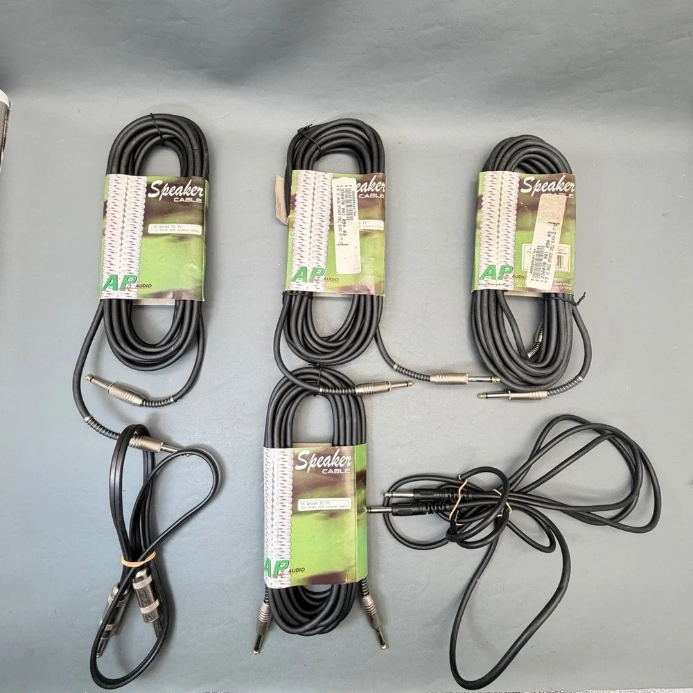 Lot of 8 AP Audio 16 Gauge 25 FT 1/4